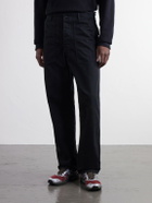 OrSlow - Straight-Leg Herringbone Cotton Trousers - Black