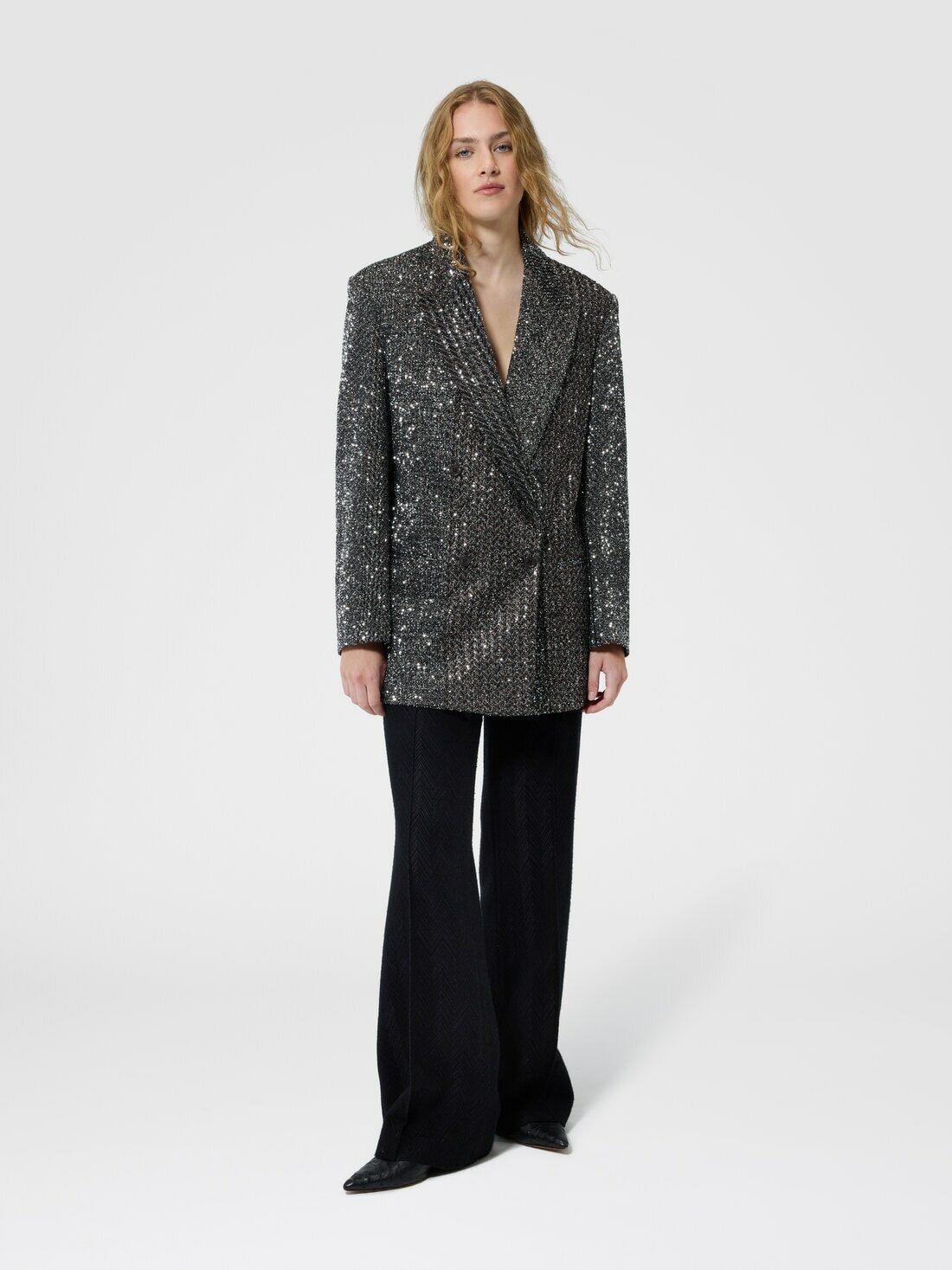 Missoni - Jacket with lapels in lamé viscose blend, Women, Multicoloured
