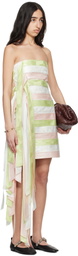 SUPER YAYA Multicolor Ribbon Minidress