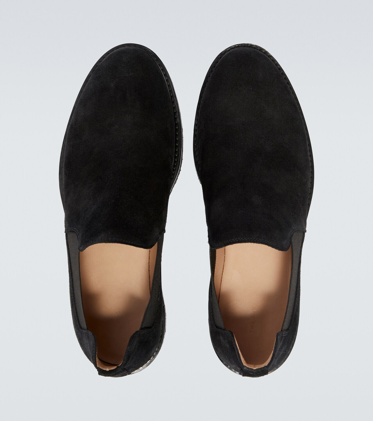 The Row Parker suede slip-on shoes