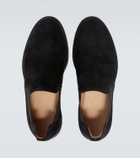 The Row Parker suede slip-on shoes