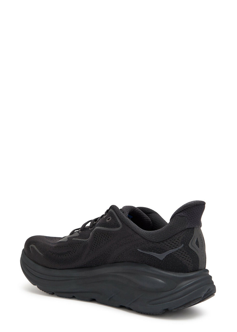 Hoka Clifton 10 Mesh-knit Sneakers Black