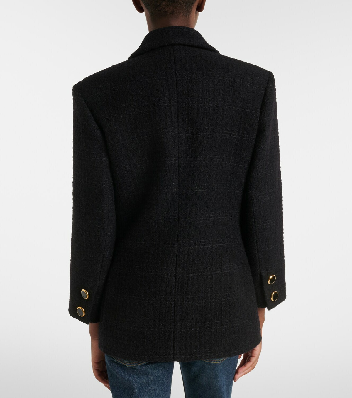 Saint Laurent Wool-blend tweed jacket