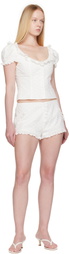 Mirror Palais White Love Letter Shorts