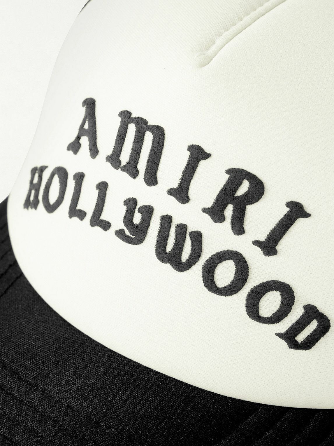 AMIRI - Hollywood Logo-Embroidered Cotton-Canvas and Mesh Trucker Cap