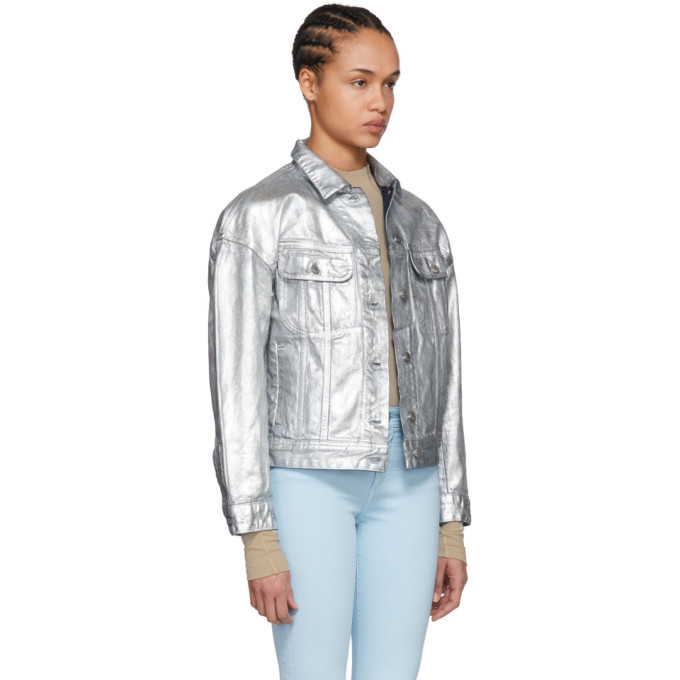 Acne Studios Silver Denim Lamp Jacket