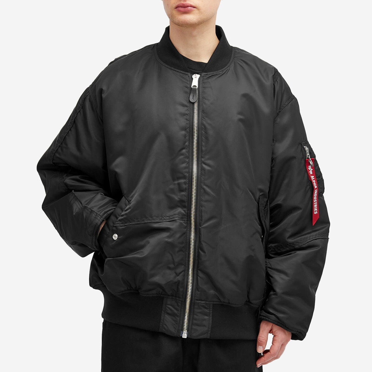 MASTERMIND WORLD Men's x Alpha Industries MA-1 Jacket in Black