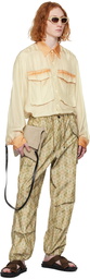 Dries Van Noten Green Loose Cargo Pants