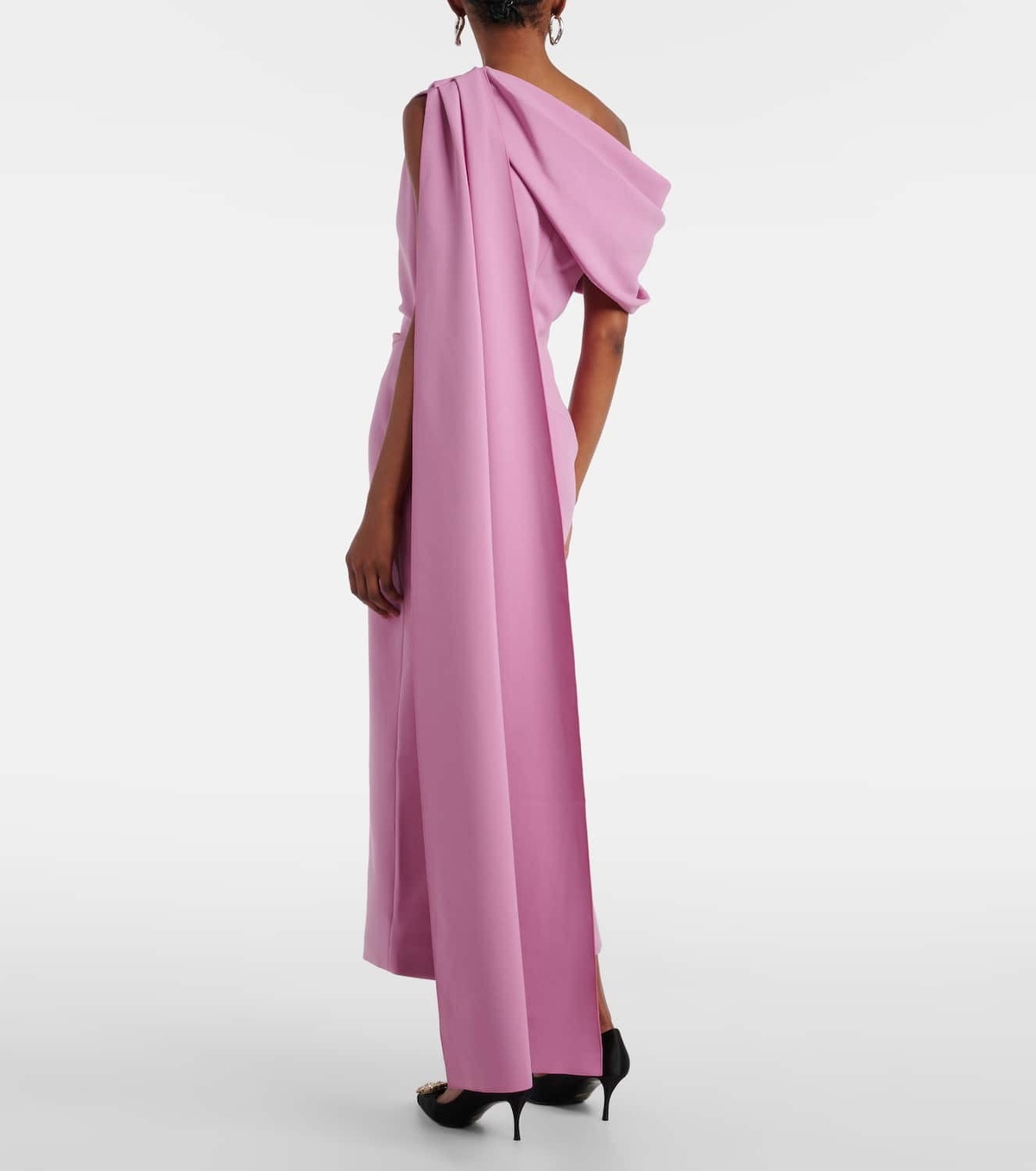 Roksanda Maite caped draped midi dress