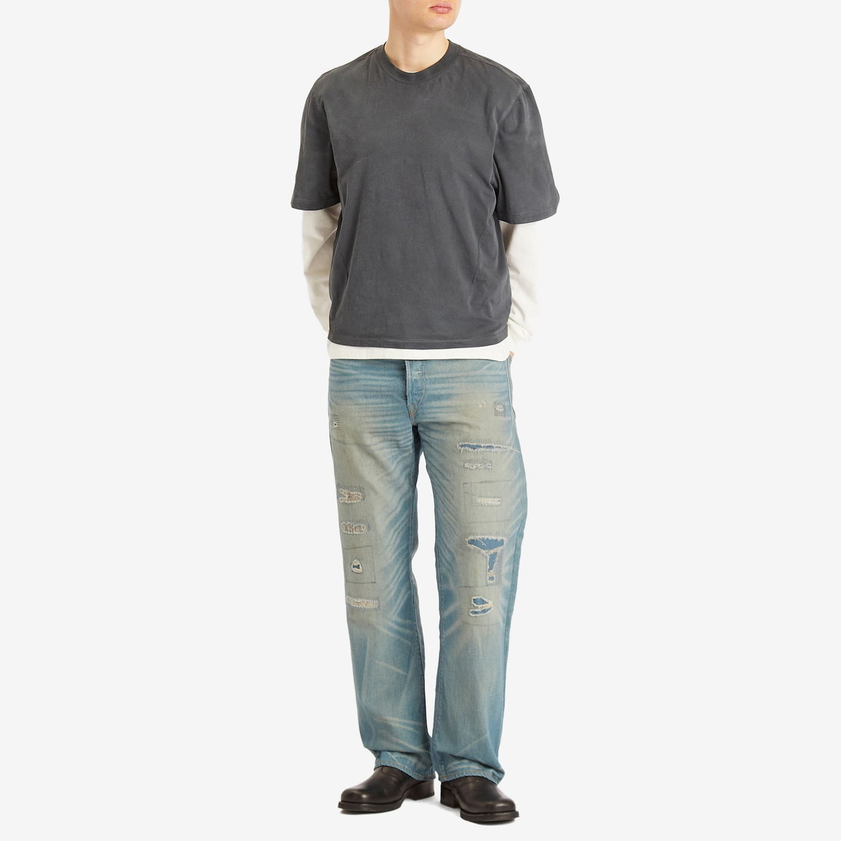 RRL Men's Vintage 5 Pocket Selvedge Relaxed Fit Jeans in