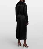 Loewe - High-rise satin culottes
