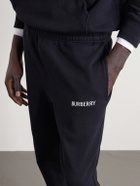 Burberry - Tapered Logo-Print Cotton-Jersey Sweatpants - Black