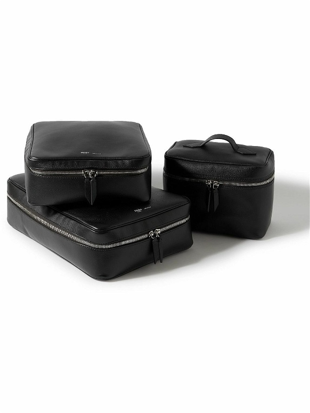 Photo: Métier - The Global Traveller Set of Three Full-Grain Leather Clothing Pouches