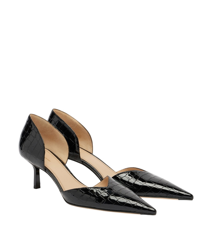 Photo: Victoria Beckham Victoria Angle D'Orsay croc-effect leather pumps