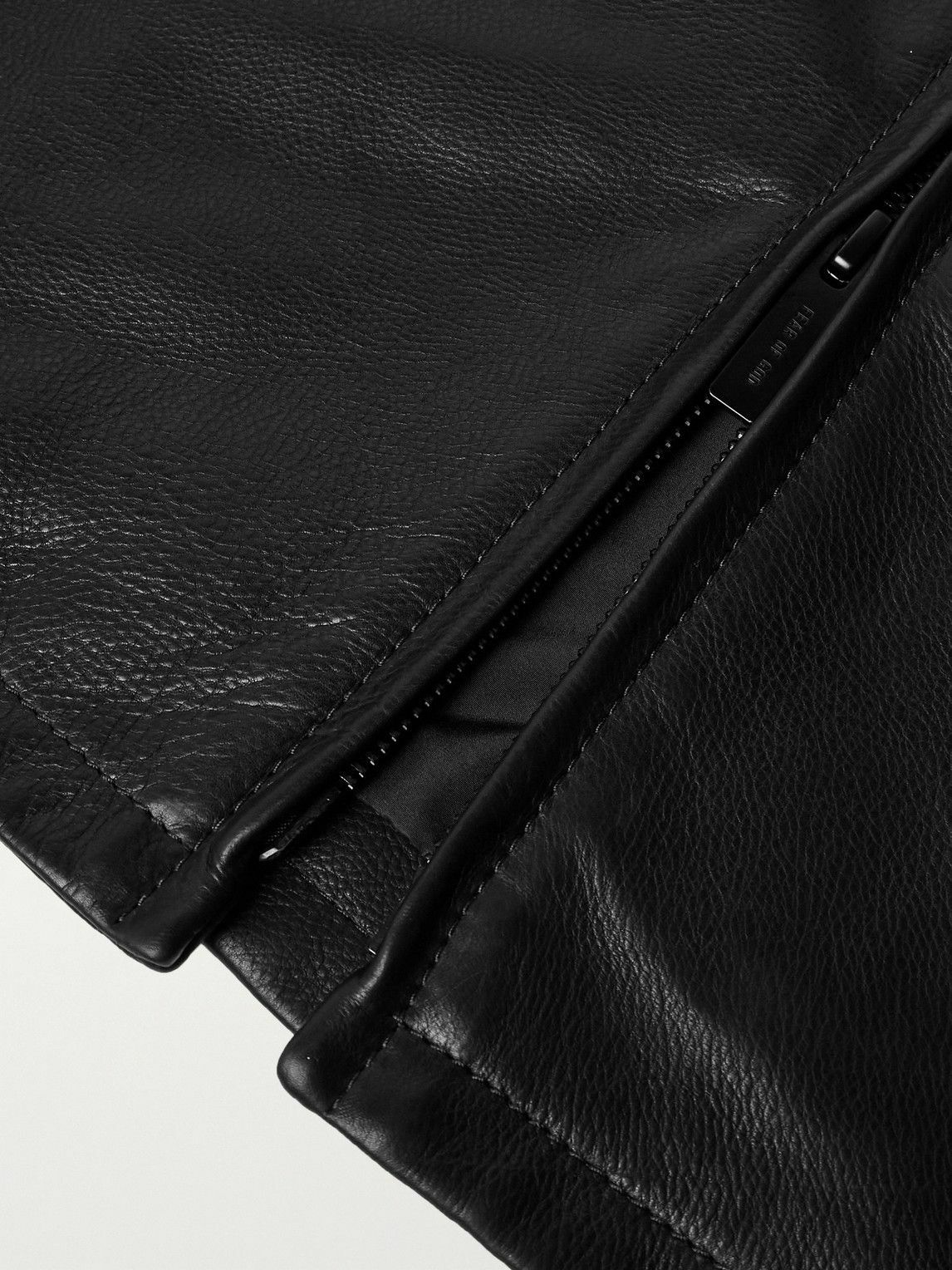 Fear of God - Rider Oversized Leather Jacket - Black