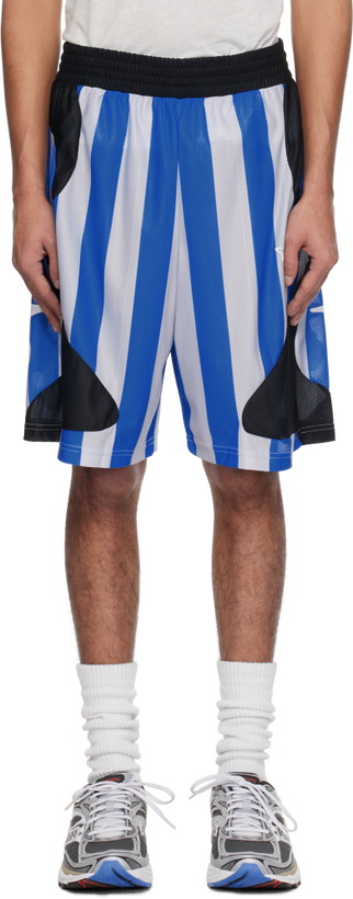 Photo: Perks and Mini Blue & Gray Mondschein Mesh Shorts