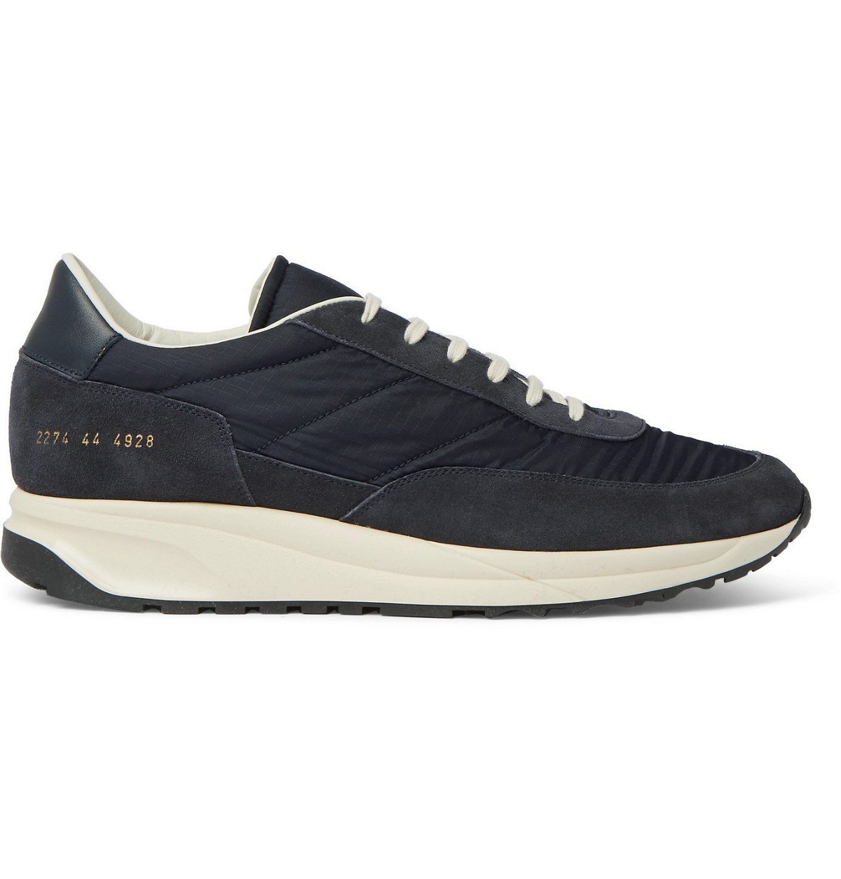 Common Projects - Track Classic Leather-Trimmed Suede and Ripstop ...