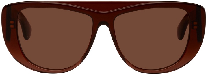 Photo: ALAÏA Brown Oversized Mask Sunglasses