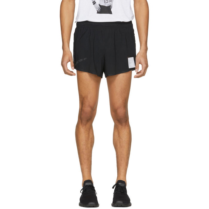 Photo: Satisfy Black Punk Long Distance 2.5 Shorts 