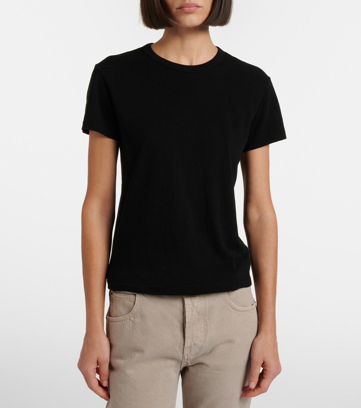 The Row Jovita cotton, cashmere and silk T-shirt