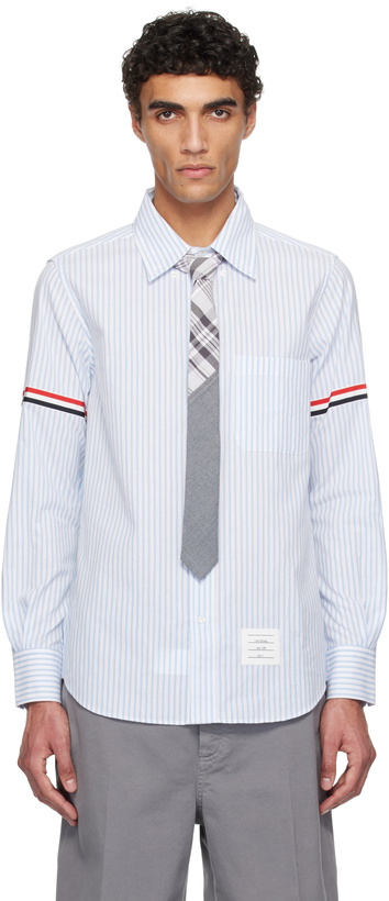 Thom Browne White Beaded Tennis Player Cuban Shirt Thom Browne
