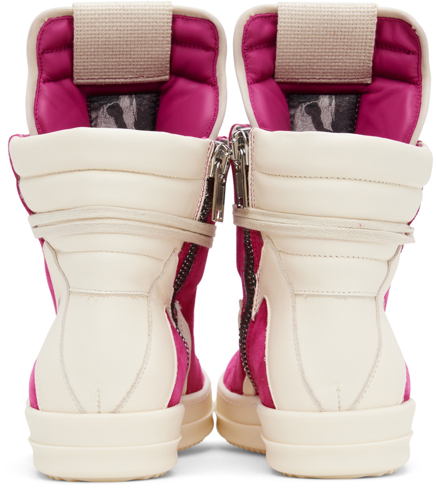 Rick Owens Pink Geobasket Sneakers Rick Owens