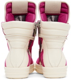 Rick Owens Pink Geobasket Sneakers