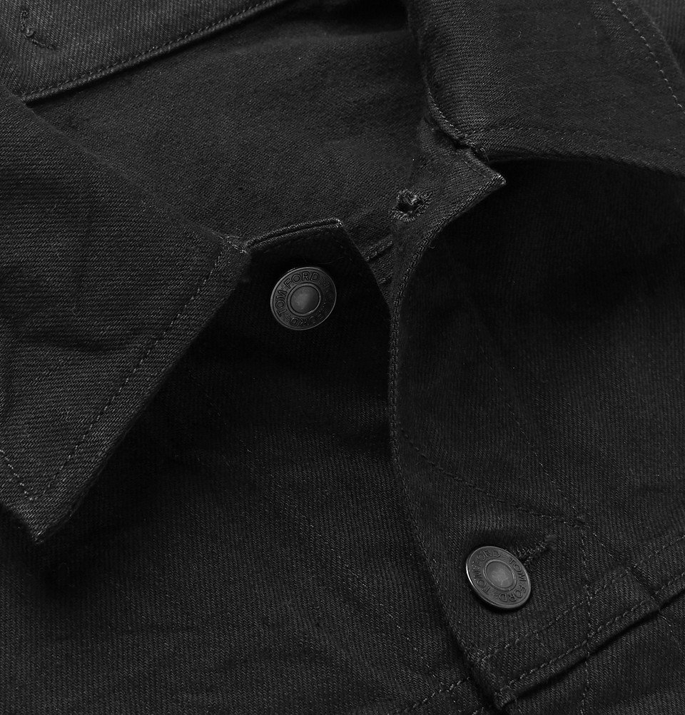 TOM FORD - Slim-Fit Selvedge Denim Jacket - Men - Black TOM FORD