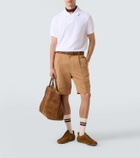 Dunhill Logo embroidered cotton piqué polo shirt