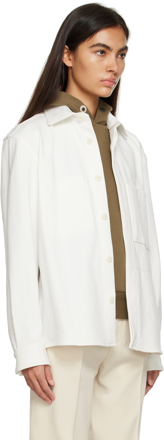 ZEGNA White Buttoned Denim Jacket
