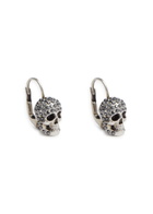 Alexander Mcqueen Skull-embellished Hoop Earrings - Silver - One Size