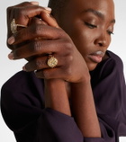 Yvonne Léon Plumetis 9kt gold ring with diamonds