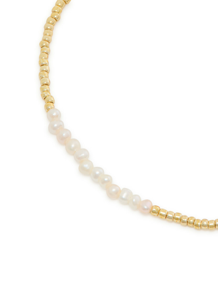 Anni LU Slim Pearly 18kt Gold-plated Beaded Bracelet - Pearl - One Size