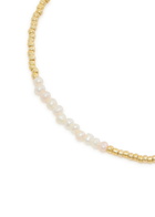 Anni LU Slim Pearly 18kt Gold-plated Beaded Bracelet - Pearl - One Size
