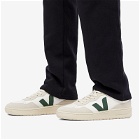 Veja Men's V-90 Organic Leather Sneakers in Extra White/Cyprus