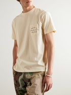 Gallery Dept. - Property Stencil Logo-Print Distressed Cotton-Jersey T-Shirt - Neutrals