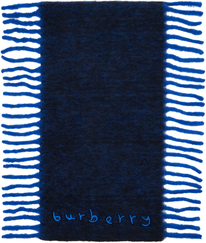Photo: Burberry Blue Alpaca Wool Blend Happy Scarf