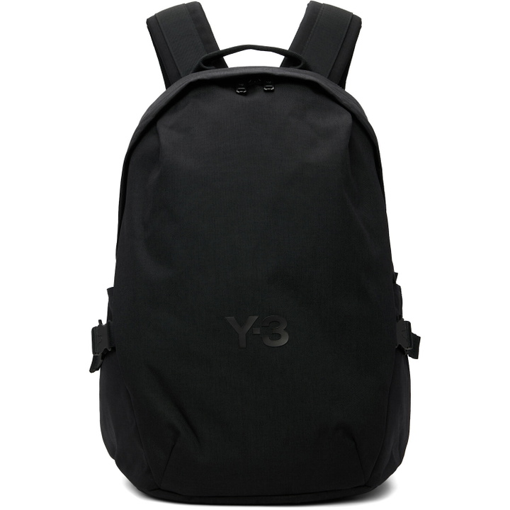 Photo: Y-3 Black Bonded-Logo Backpack