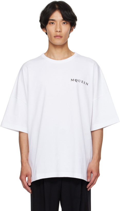 Photo: McQueen White Oversized 'McQueen' T-shirt