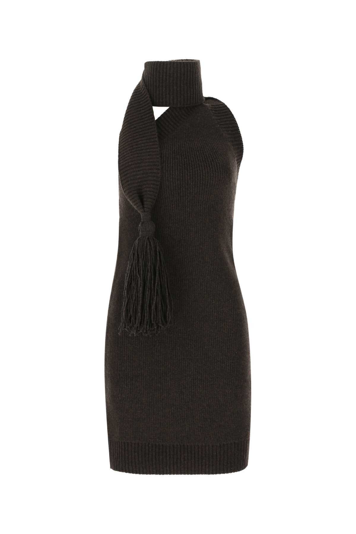 ワンピース BOTTEGA VENETA Dark Brown Wool Mini Dress Bottega Veneta Dark Brown Wool Mini Dress Bottega Veneta