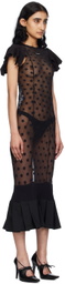 HODAKOVA Black Stocking Polka Dot Midi Dress