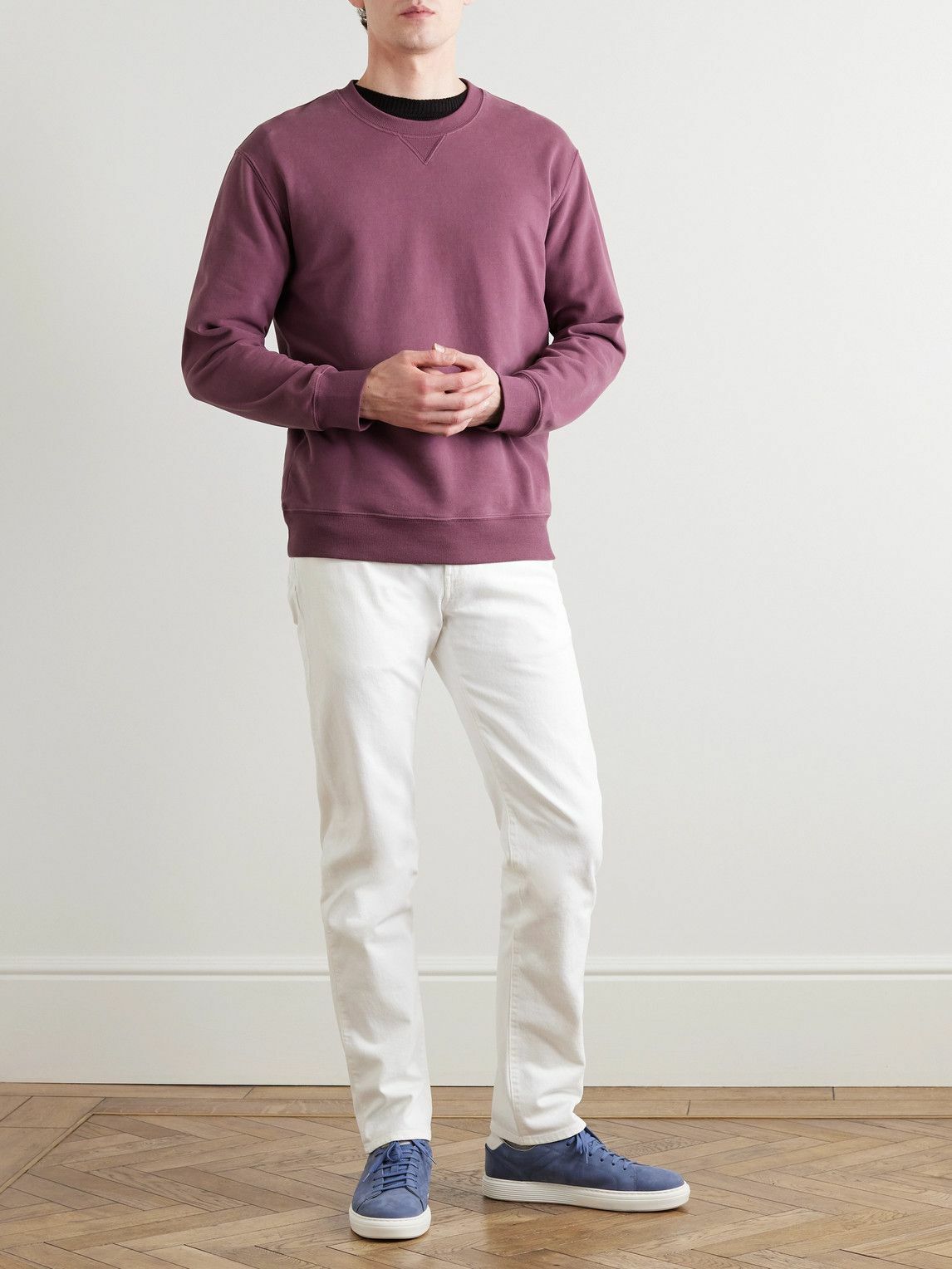 Brunello Cucinelli - Cotton-Jersey Sweatshirt - Purple