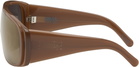 MM6 Maison Margiela Brown Mask Sunglasses
