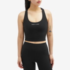 Sporty & Rich Women's SR Bold Sports Cropped Tank in Black