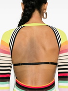 Christopher John Rogers Multicolour Striped Knitted Midi Dress