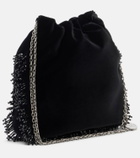 Roger Vivier Pilgrim Mini beaded velvet bucket bag