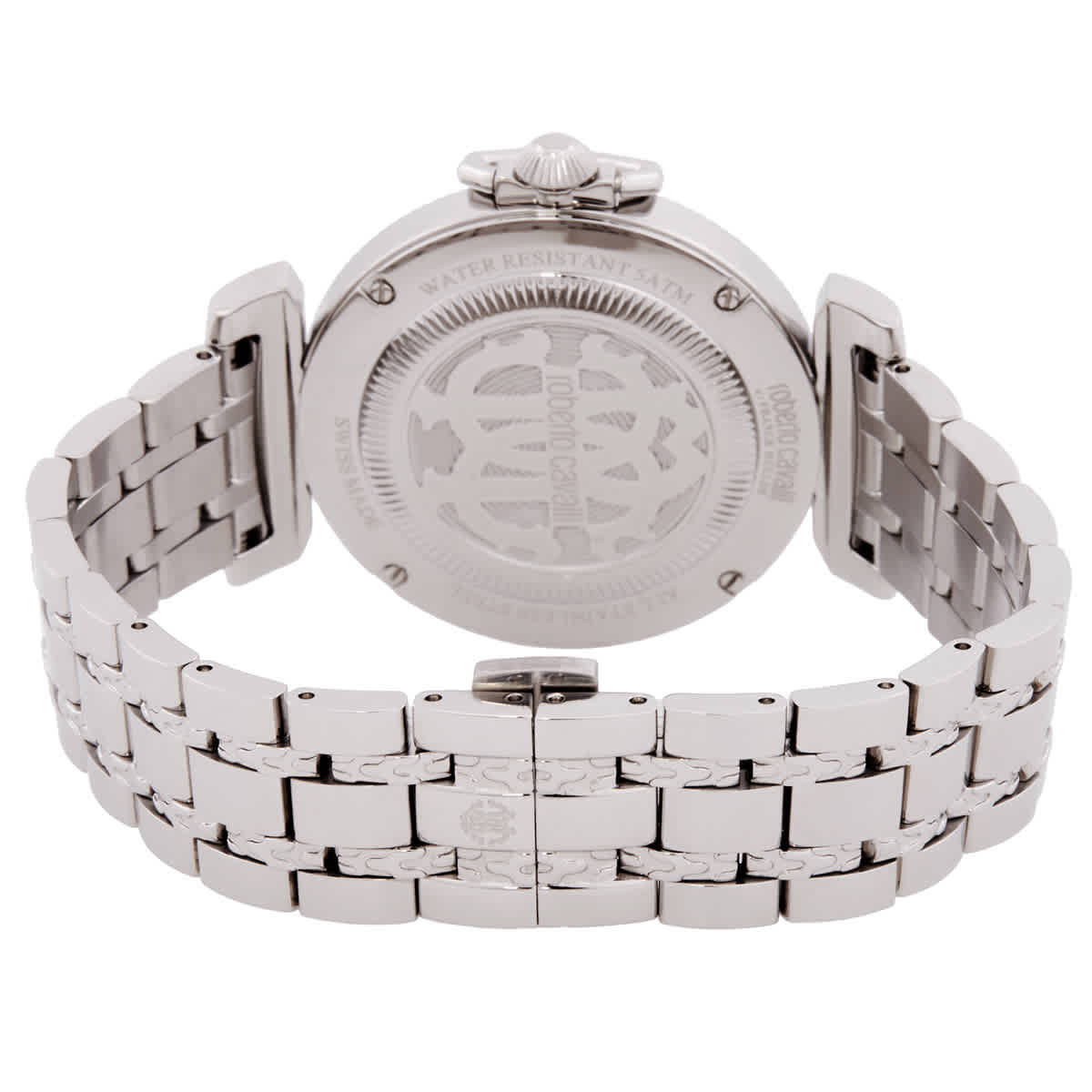 Roberto Cavalli Silver Dial Stainless Steel Ladies Watch RV1L056M0046