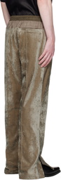 Toga Virilis Khaki Velvet Track Pants