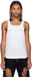 Parnell Mooney White Drawstring Tank Top