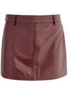 Aexae Leather Mini Skirt Dark Red